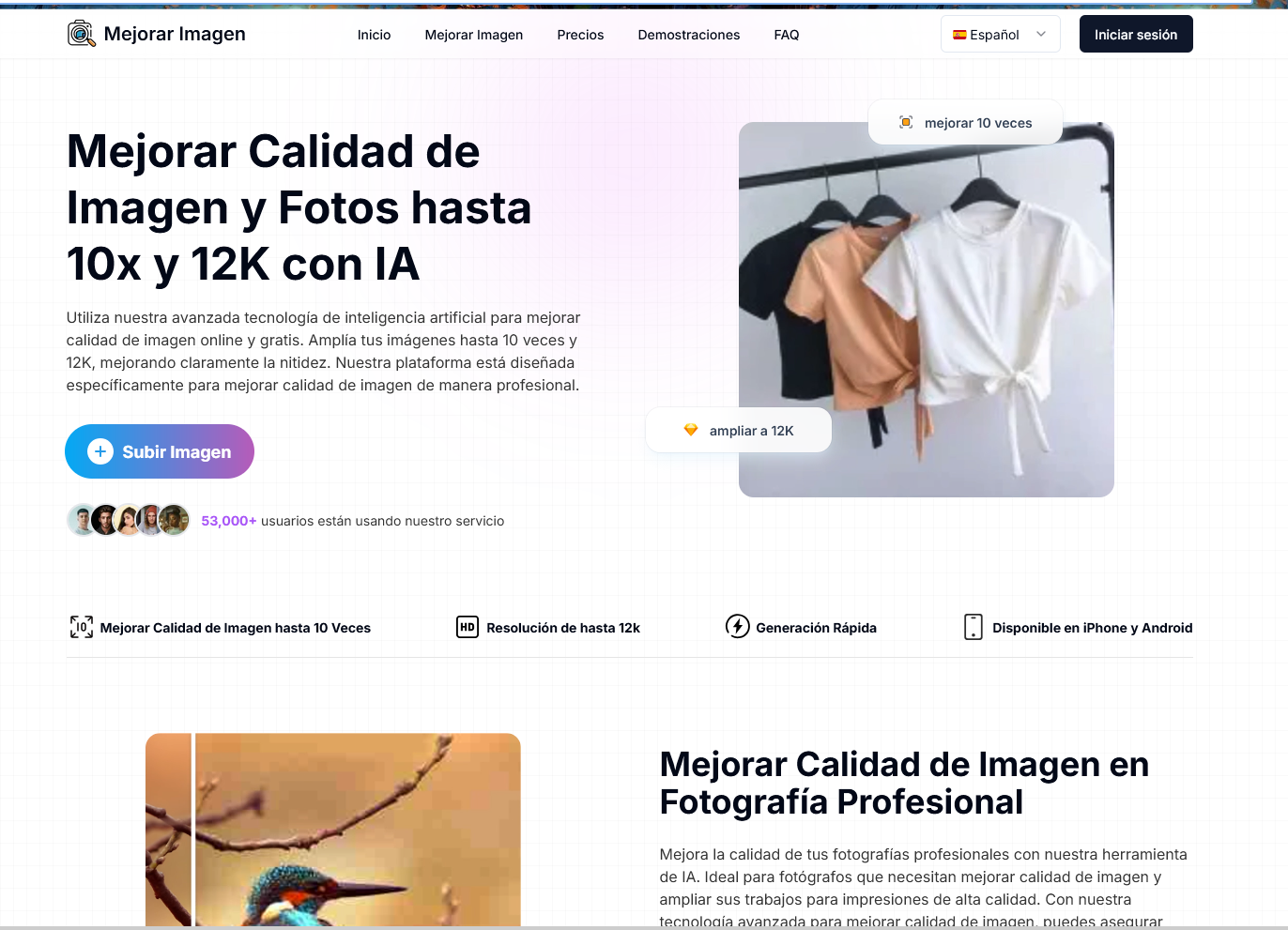 Mejorar Calidad de Imagen y Fotos Online Gratis con IA