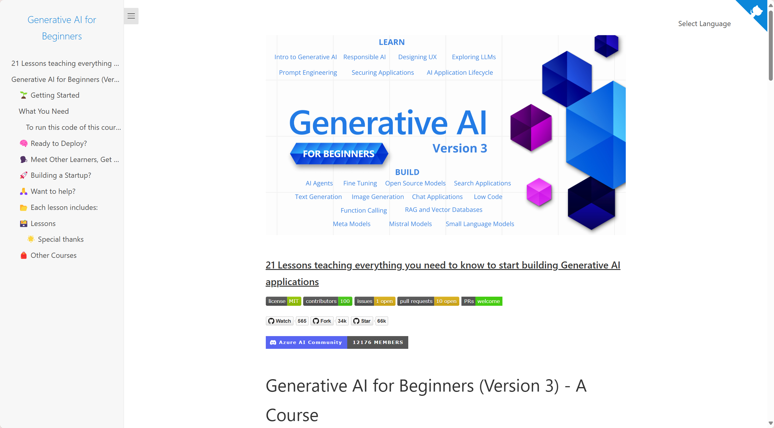 Generative Al for Beginners